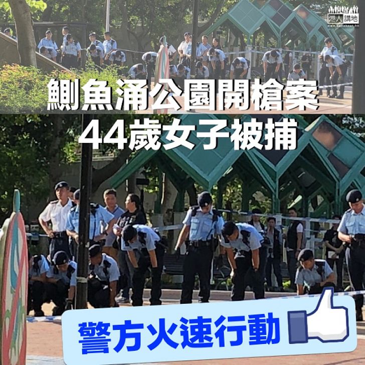 【火速行動】鰂魚涌公園開槍案 一名44歲女子被捕