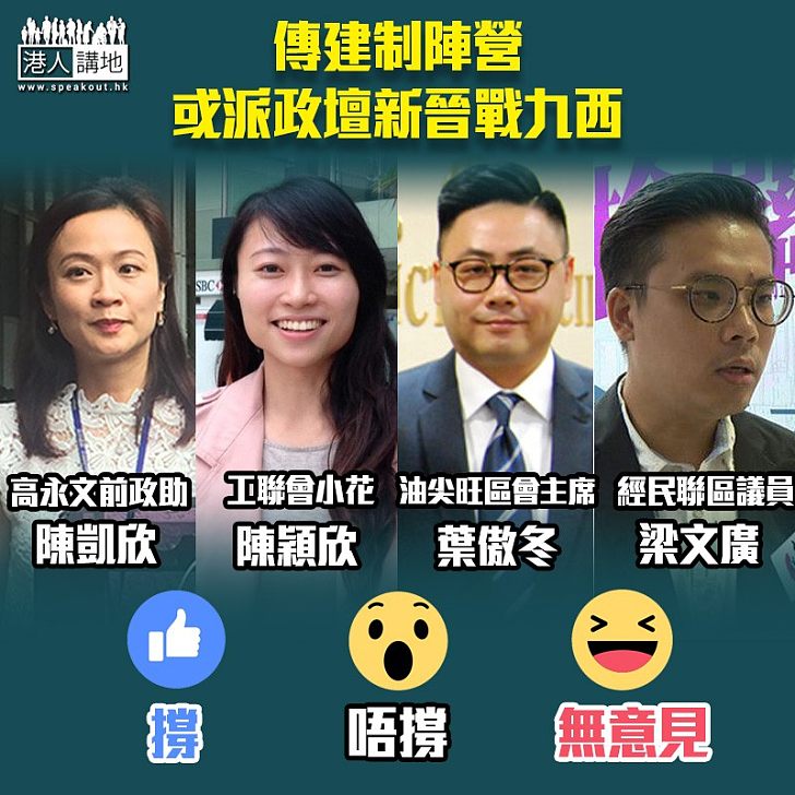 【找尋人選】傳建制陣營或派政壇新晉戰九西