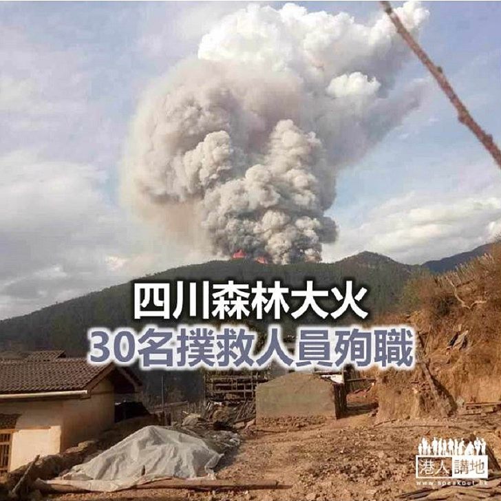 【焦點新聞】四川森林大火 30名撲救人員殉職