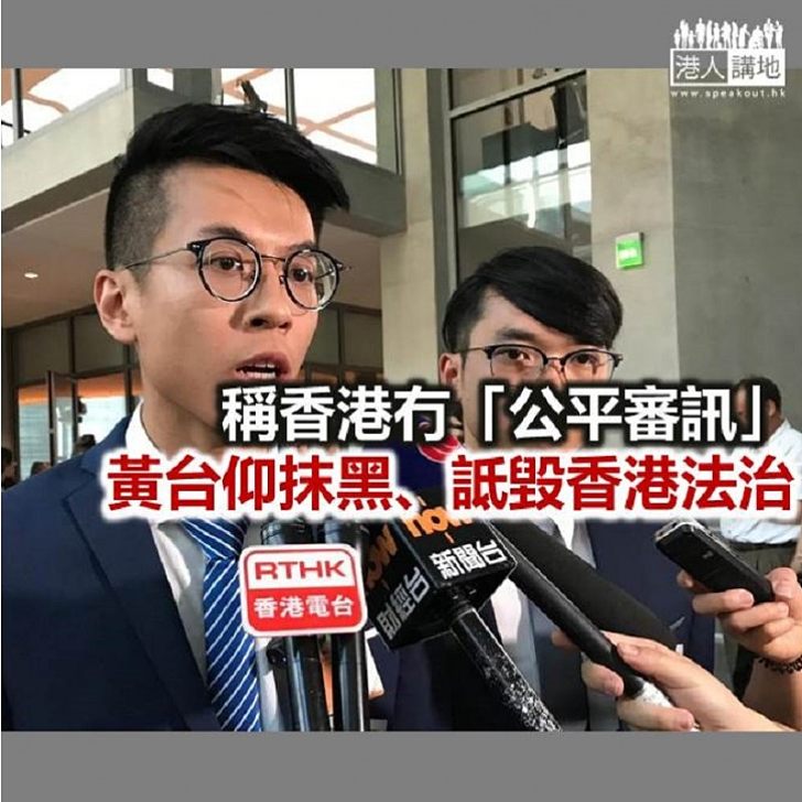 黃台仰「歪理連篇」 詆毀香港法治