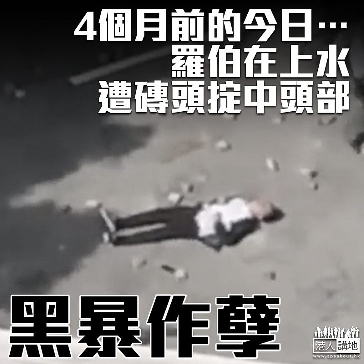 【黑暴殺人】4個月前的今日⋯羅伯慘遭磚掟中頭部