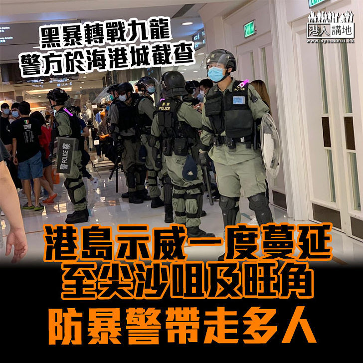 【港區國安法】港島示威一度蔓延至尖沙咀及旺角　防暴警帶走多人