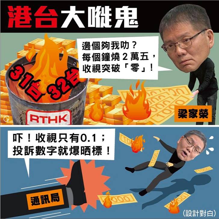 【今日網圖】港台大嘥鬼 咁係要檢討啦～