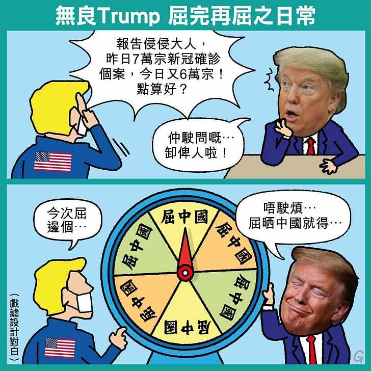 【今日網圖】無良Trump 屈完再屈之日常