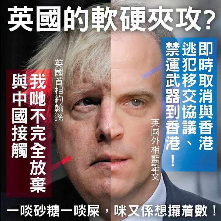 【今日網圖】英國的軟硬夾攻？