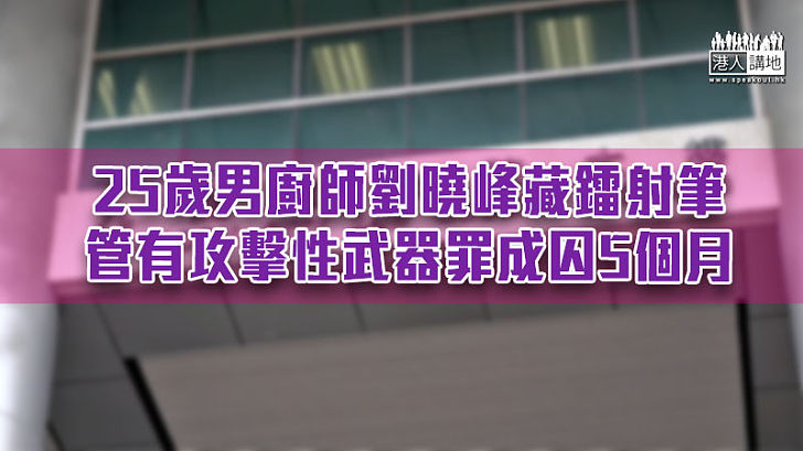 【反修例風波】25歲男廚師藏鐳射筆管武罪成 遭判囚5個月