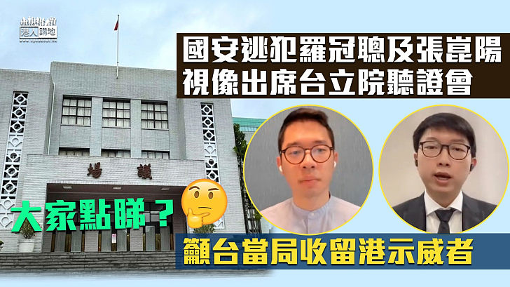 【勾結台獨】羅冠聰及張崑陽視像出席聽證會 籲台當局收留港示威者