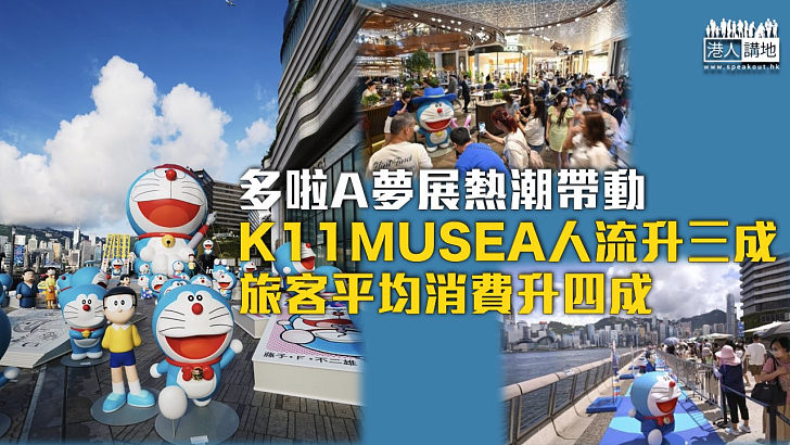 【盛事效應】多啦A夢展帶動K11MUSEA人流升三成 旅客平均消費升四成