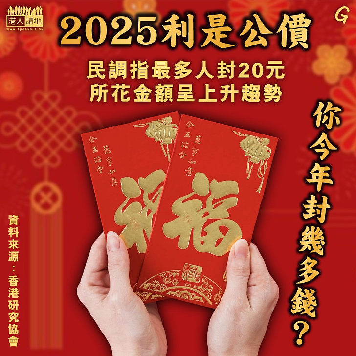 【今日網圖】2025利是公價