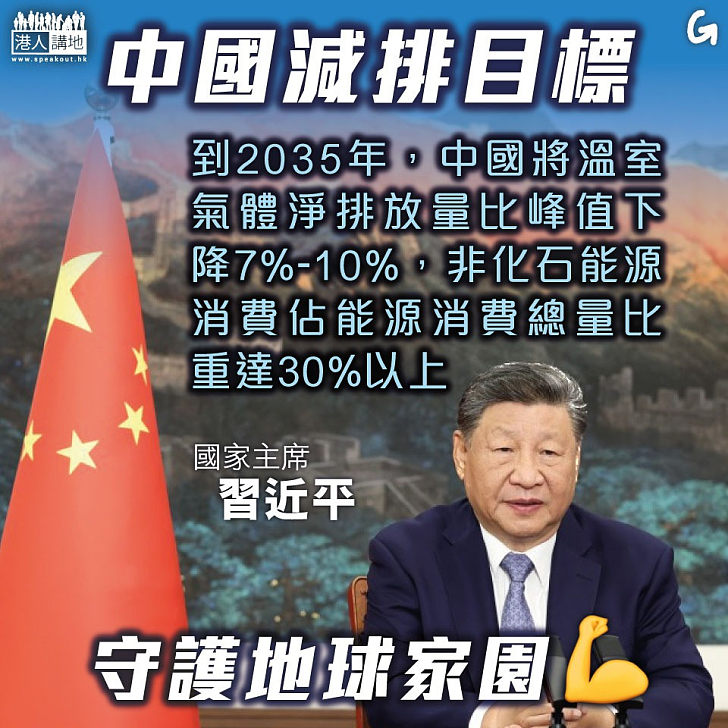 【今日網圖】中國減排目標