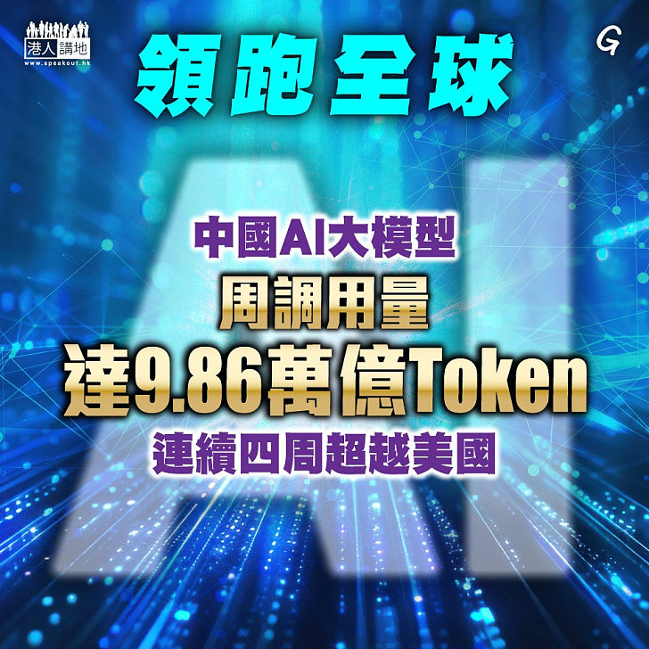 【今日網圖】領跑全球