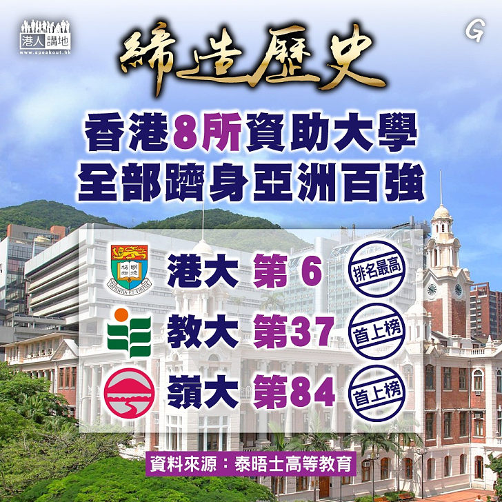 【今日網圖】締造歷史