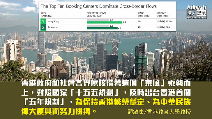 【獨家文章】香港超越瑞士