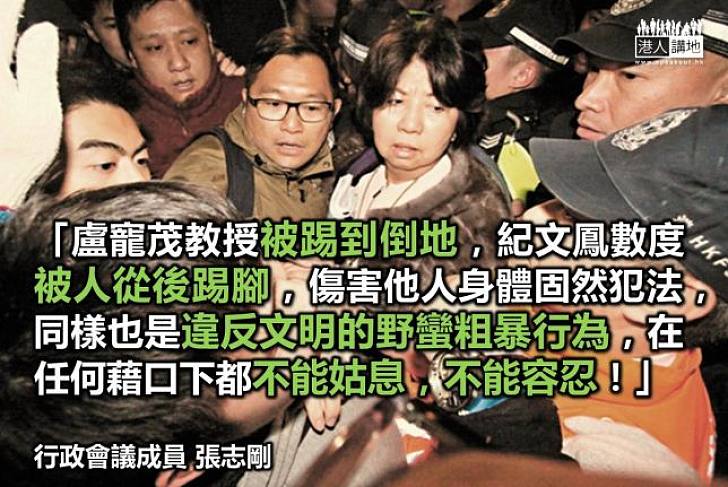 【港大暴動】行會成員張志剛：暴徒行為不能容忍