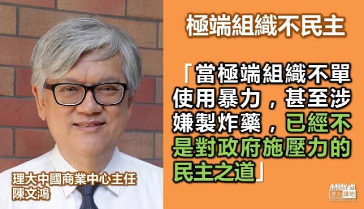 陳文鴻：極端組織不民主