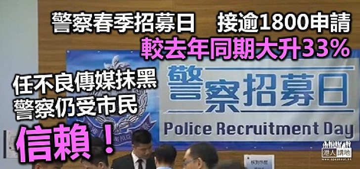 春季招募日 警隊接逾1800申請