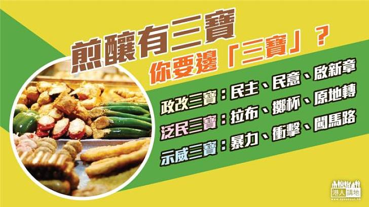 【選我們一票】你要邊種「三寶」？