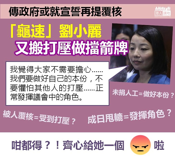 【真的笑了】傳面臨司法覆核 「龜速」劉小麗又搬打壓做擋箭牌