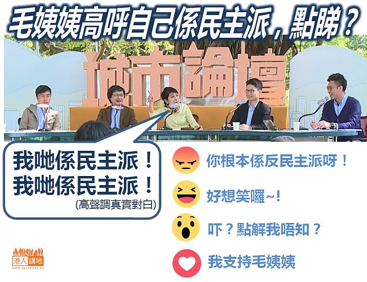 【真的笑咗】被稱呼「非建制派」 毛孟靜發火稱：：「我們是民主派！我們是民主派！」
