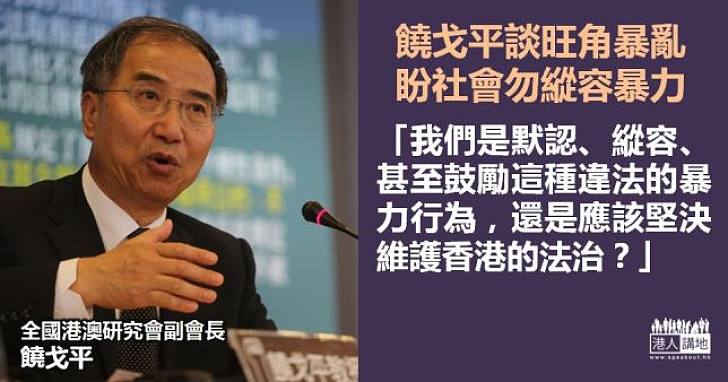 饒戈平：社會不應縱容暴力損害法治