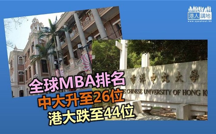 港大MBA排名跌至44位