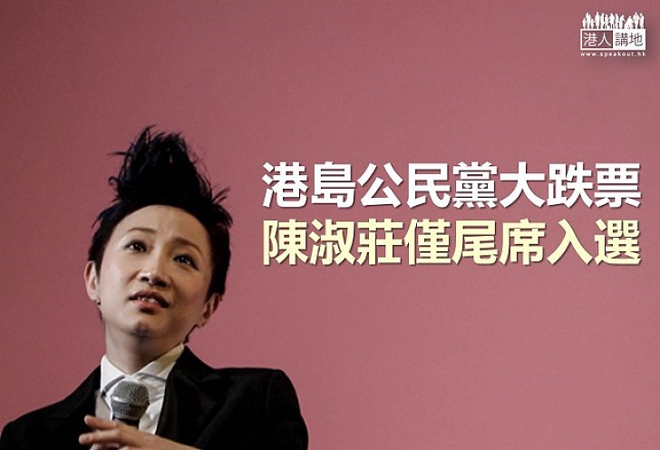 香港島公民黨大跌票 建制得票佔多數