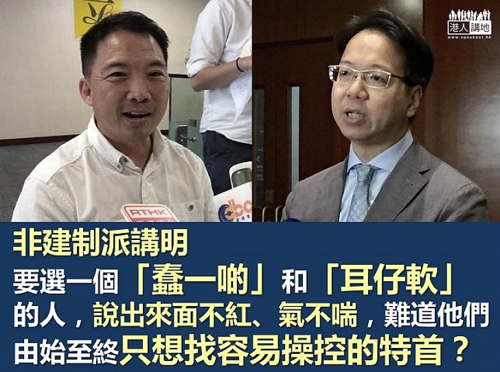 非建制不論政綱 只要「較蠢」參選人？