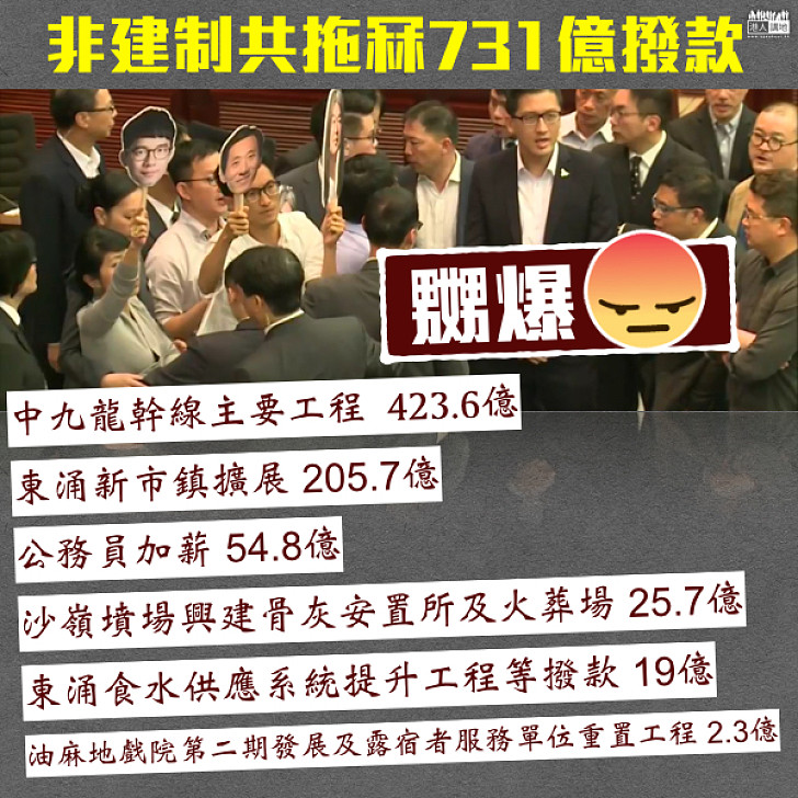 【漠視民生】非建制共拖冧731億撥款