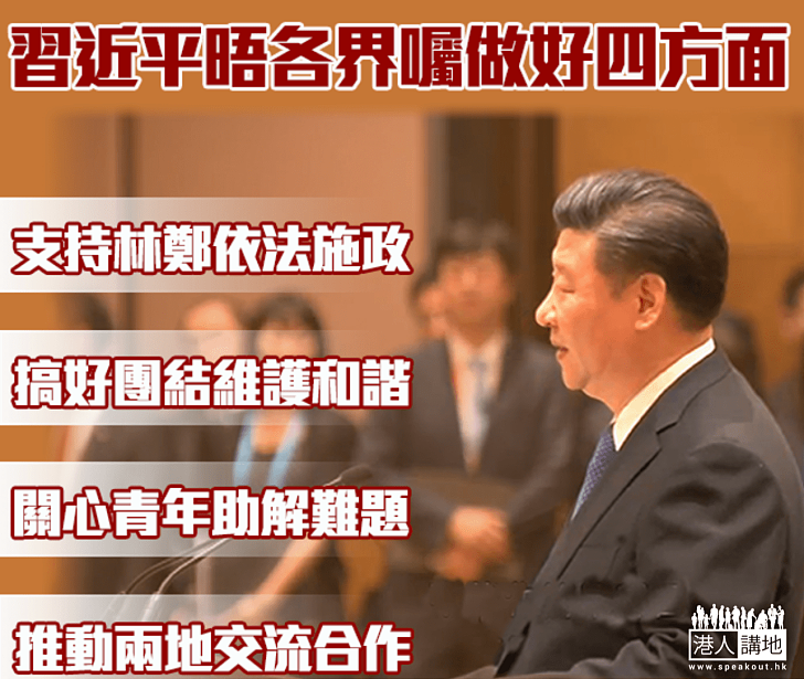 【做到做好】習近平晤各界:帶頭支持林鄭依法施政