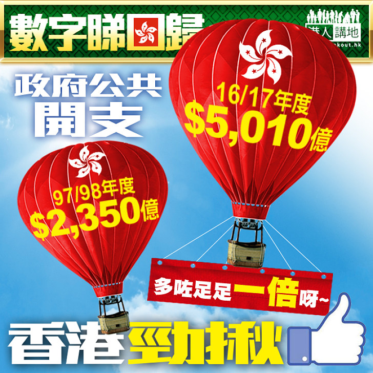 【數字睇回歸】政府公共開支