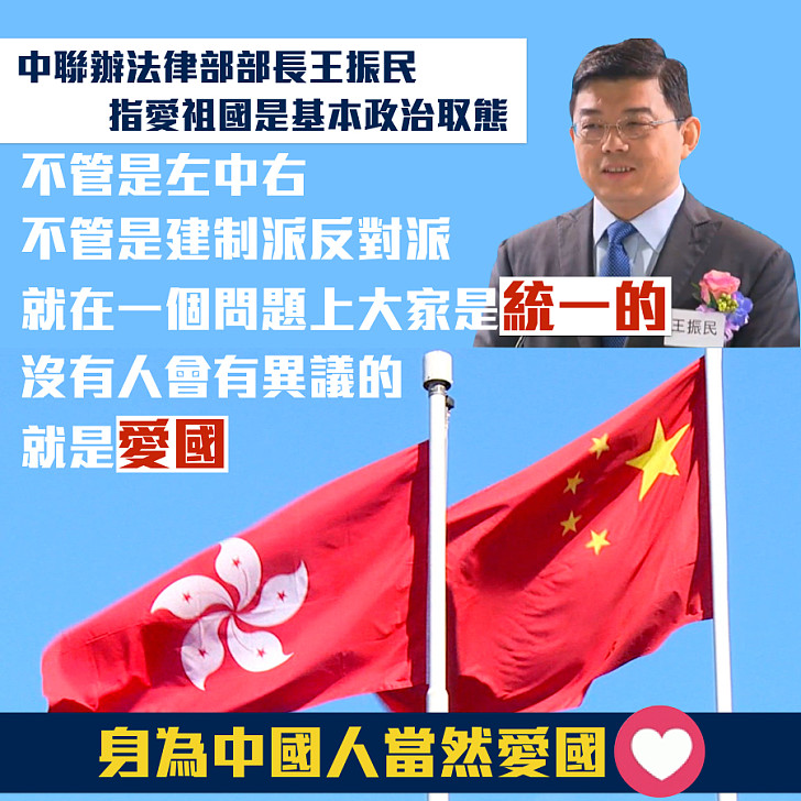 【理所當然】王振民：愛國是基本政治取態