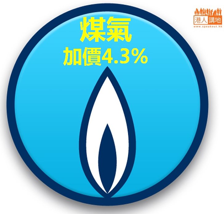 【加加加加】煤氣八月起加價4.3%