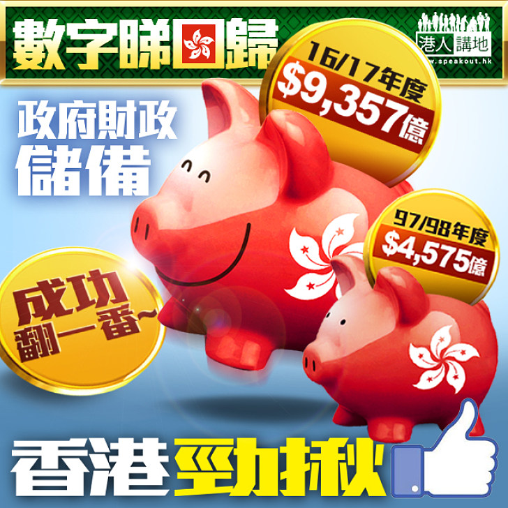 【數字睇回歸】財政儲備