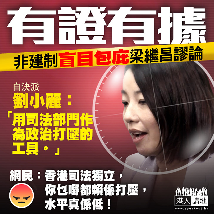 【非建制盲目包庇梁繼昌】劉小麗：司法部門作為政治打壓的工具
