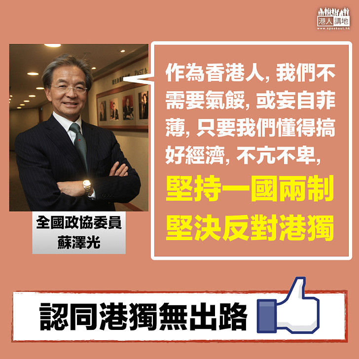 【委員發言】蘇澤光：香港仍然能夠為國家作出貢獻