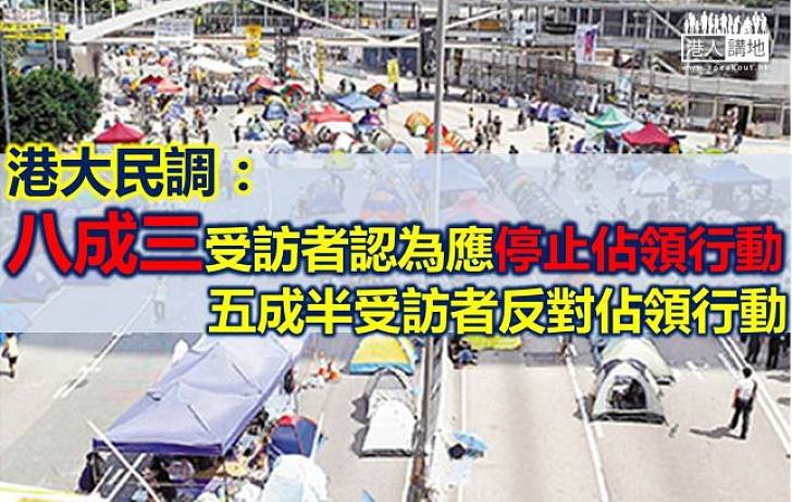 港大民調:八成三人認為應停止佔領行動